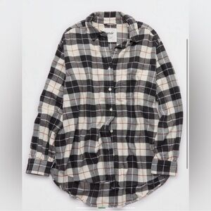 NWT Aerie anytime fave flannel button down shirt